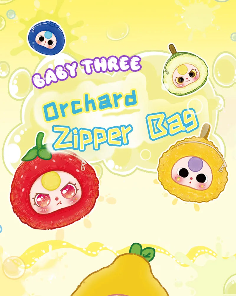 Baby Three Orchard Zipper Bag Plush Blind Box
