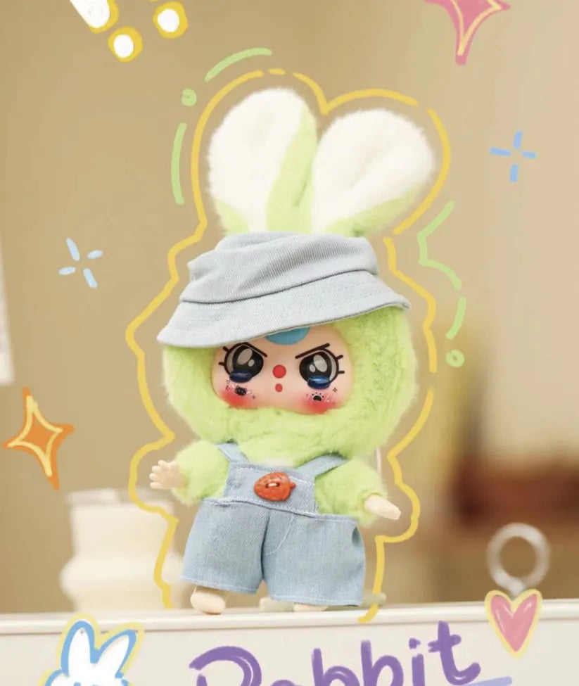 Baby Three Rabbit Macaron Cute Bunny Plush Blind Box