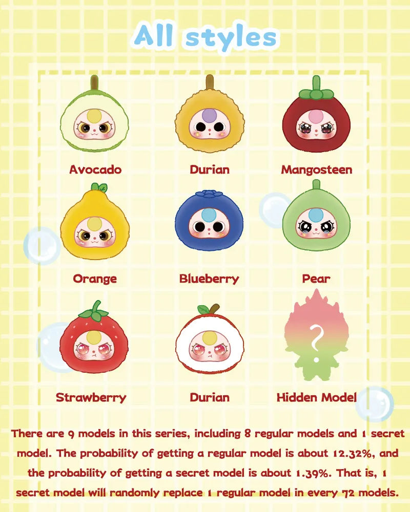 Baby Three Orchard Zipper Bag Plush Blind Box